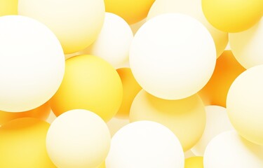 3D背景素材_カラーボール_黄色