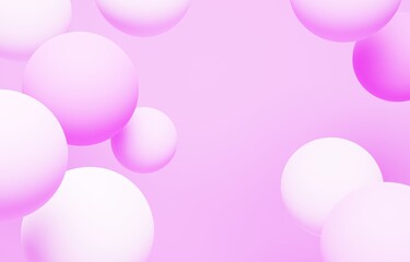 Naklejka na ściany i meble 3D背景素材_カラーボール_紫