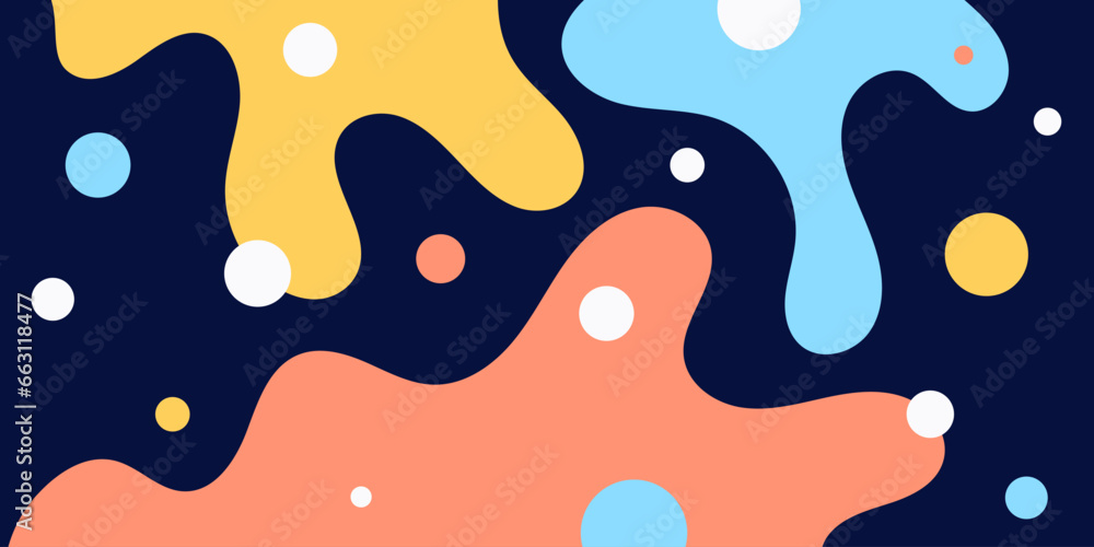 Poster modern abstract background with dynamic shapes. vector simple composition illustration.