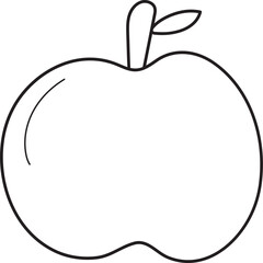 apple hand drawn outline