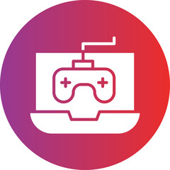 Gaming Laptop Icon Style