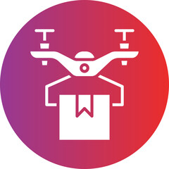 Drone Delivery Icon Style