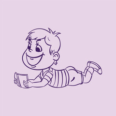 Baby playing vector file design by illustrator, baby boy playing. Boy playing ball