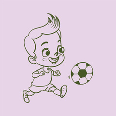 Baby playing vector file design by illustrator, baby boy playing. Boy playing ball