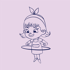 Baby girl playing vector file design by illustrator, baby girl playing. girl playing