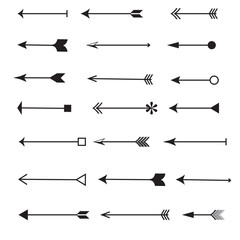 Hand-drawn arrows. Sketch arrow design for business and education. Vector Set