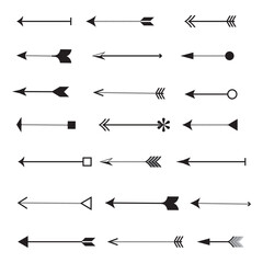 Hand-drawn arrows. Sketch arrow design for business and education. Vector Set