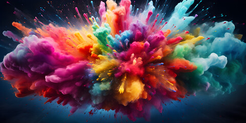 Obraz na płótnie Canvas colourful explosion art background
