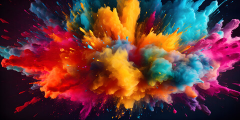 Fototapeta premium colourful explosion art background