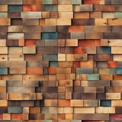 Seamless wood pattern, wooden mosaic background
