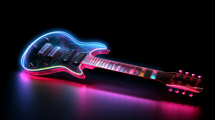 Guitar neon laser