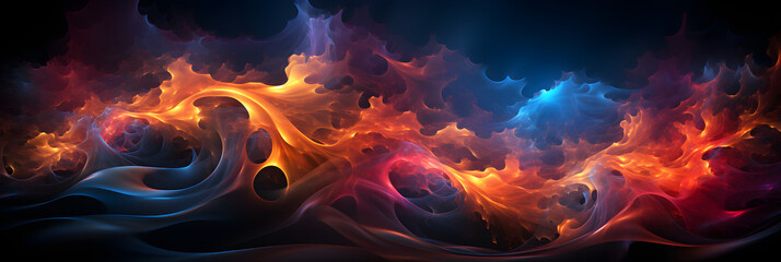 abstract colourful fire in the dark