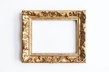 empty gold picture frame