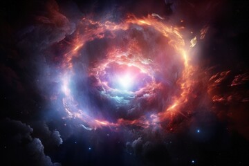Obraz premium Photo of A nebula celestial object surrounded by cosmic clouds wallpaper