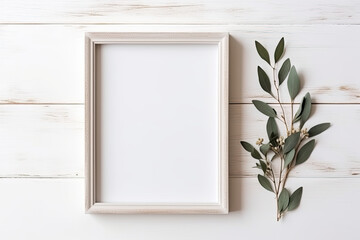 empty white frame