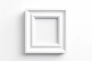 white empty frame on wall