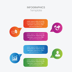 Business infographic thin line process. Can be used for steps, options, business processes, workflow, diagrams, flowchart concepts, timelines, marketing icons, and infographics.;