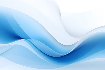Blue abstract fractal pattern on white background for design - obrazy, fototapety, plakaty