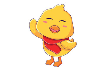 Cute Duck Character Design Illustration