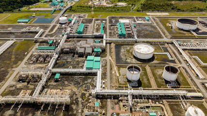 Oil terminal is industrial facility for storage of oil and petrochemical. Oil manufacturing...