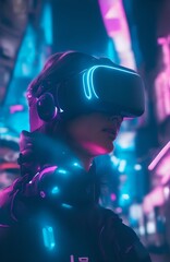 Exploring the Virtual Frontier: Teen in Cyberpunk VR