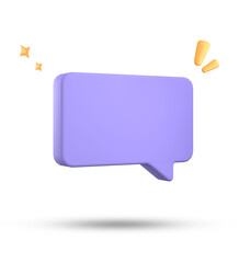 3d rendering of speech bubble, 3D pastel chat icon set. Set of 3d speak bubble.