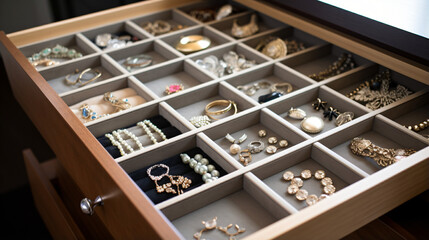 Jewelry drawer organizer