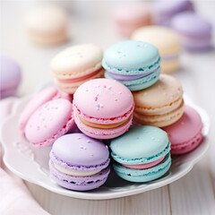 macaroons on a wooden table