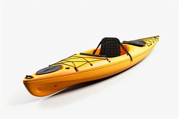 Foto op Canvas A kayak boat isolated on a white background © Tarun