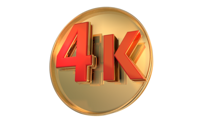 red 3d numbers 1k to 90k on gold coin