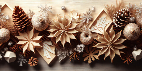 Fototapeta premium decorations and wallpapers for winter, Christmas decorations