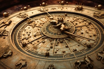 Astrology predictions based on zodiac signs and birth dates. Generative AI - obrazy, fototapety, plakaty