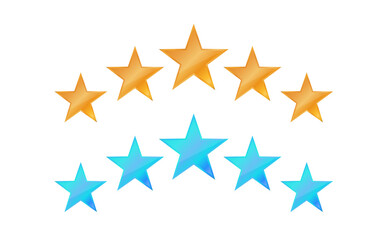 Five stars icon. Stars rating review icon. Vector illustration