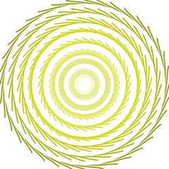 Twisted green and white circle background. impossible circle Vector icon