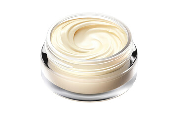 Skin Cream Jar with Removed Cap Isolated on Transparent Background