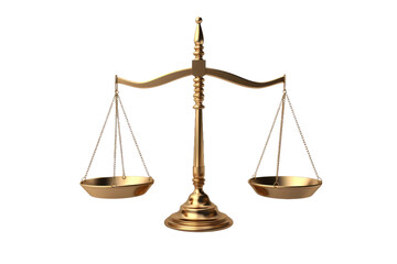 Legal Justice Scale Isolated on Transparent Background