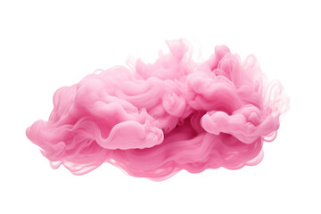 Gentle Pink Cloud Formation Isolated on Transparent Background