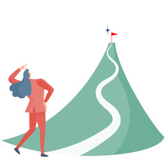 高い目標を目指すビジネスウーマン