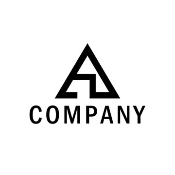 Letter A  black color iconic company logo design, modern business company logo design clean and simple logo design.