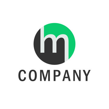 Letter M Green and black color iconic company logo design, modern business company logo design