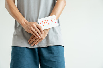Man request for help private parts feeling discomfort from disease and inflammation. Venereal, testicular cancer. bladder problems, erectile dysfunction, premature ejaculation, prostate cancer