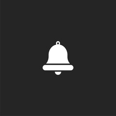 Bell icon design isolated on black background 