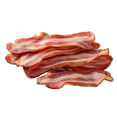 Bacon on a white background isolated PNG
