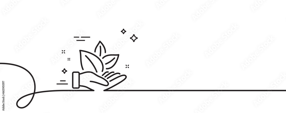Poster organic product line icon. continuous one line with curl. no artificial colors sign. natural flavors