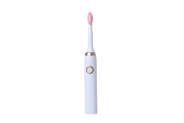 PNG, White electric toothbrush, isolated on white background