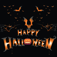 halloween frame with bats