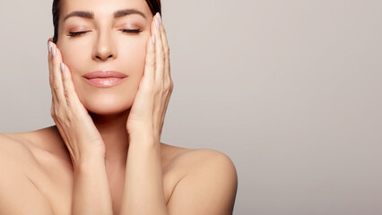 Rejuvenation and skin care treatment for a youthful appearance: Facial massage and spa therapy....