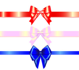 ribbon with bow vector illustration