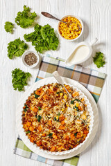 Sausage Hash Brown Breakfast Casserole, top view