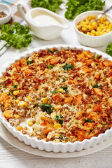 Sausage Hash Brown Breakfast Casserole, top view